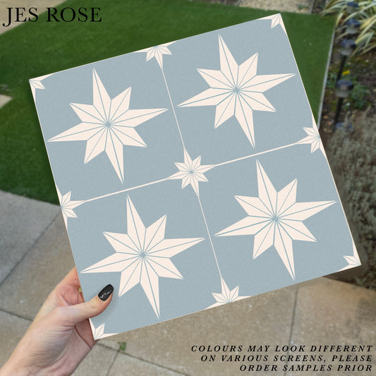 Astral Star Pastel Blue (Small) Premium Peel & Stick Tiles