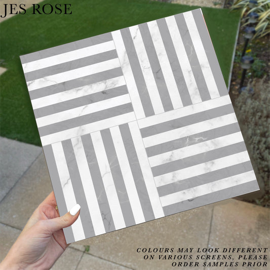 Classic Stripes Marble Premium Peel & Stick Tiles