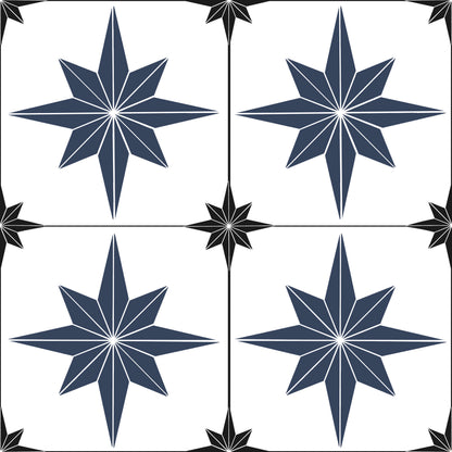 Astral Star Tiles / White Background  - Floor & Wall Vinyl