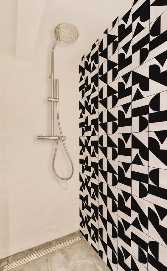 Abstract Geometric Shower Panel