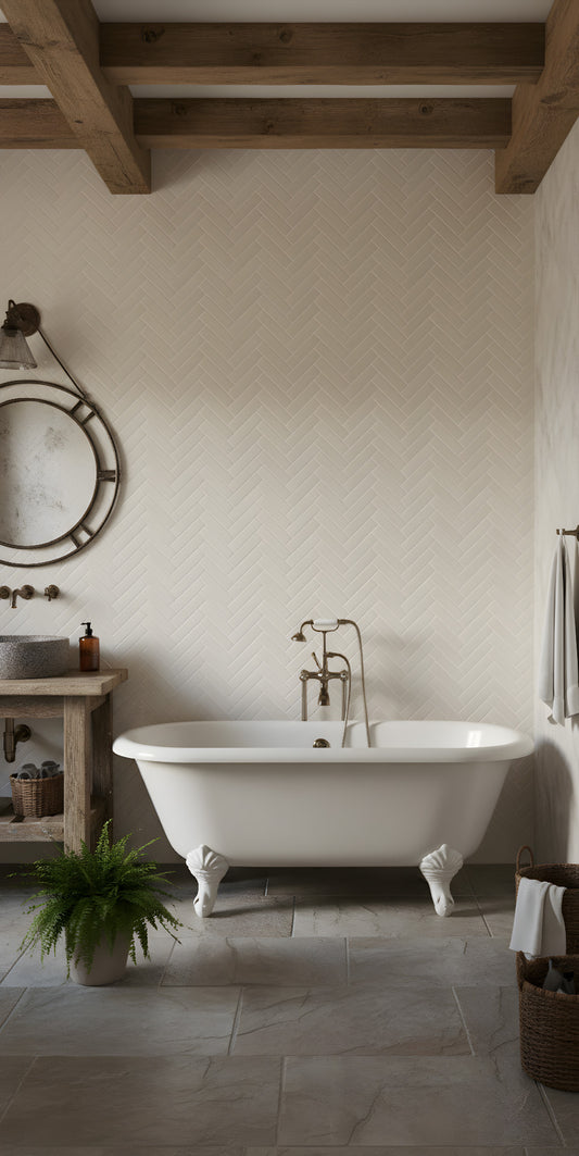 Herringbone Beige Panel