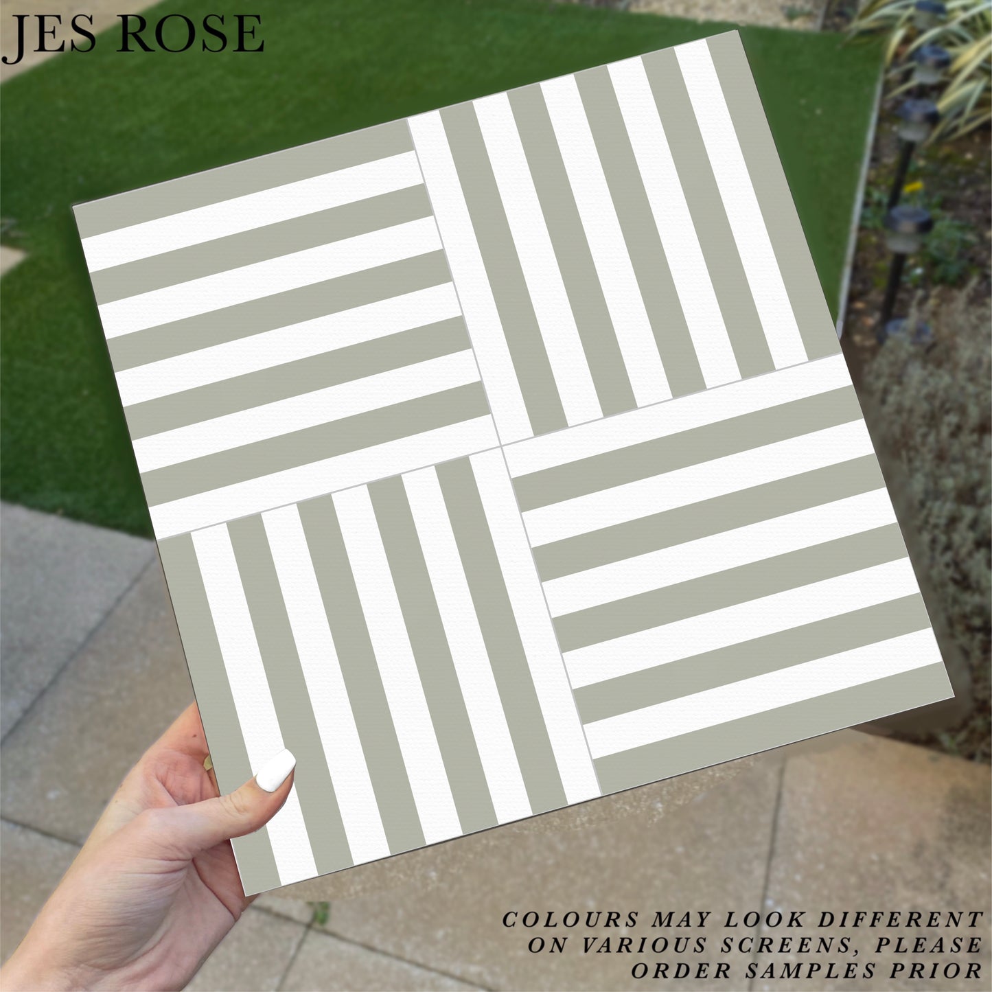 Classic Stripes Sage Premium Peel & Stick Tiles