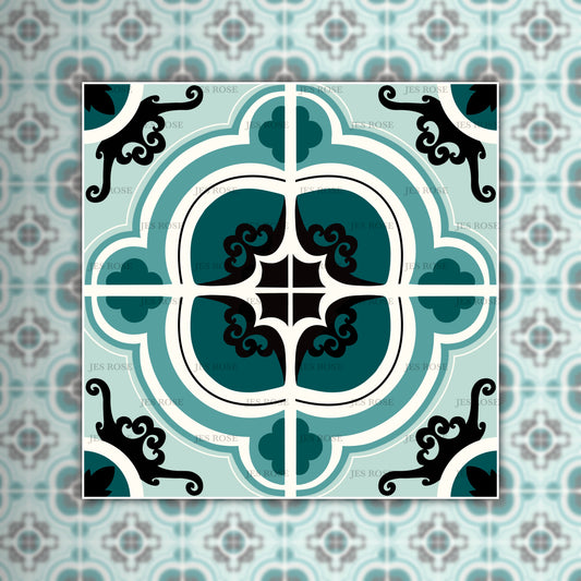 Venice Teal (large) Premium Peel & Stick Tiles