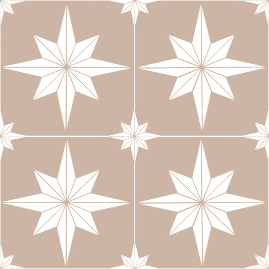 Astral Star Tiles / Colour Background - Window Vinyl