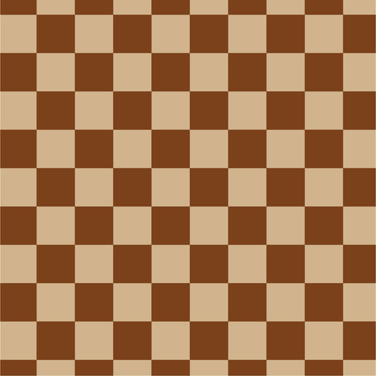Check Brown & Beige (small) - Window Vinyl