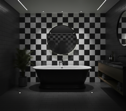Checked Shower Panel