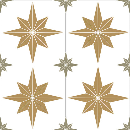 Astral Star Tiles / White Background  - Floor & Wall Vinyl