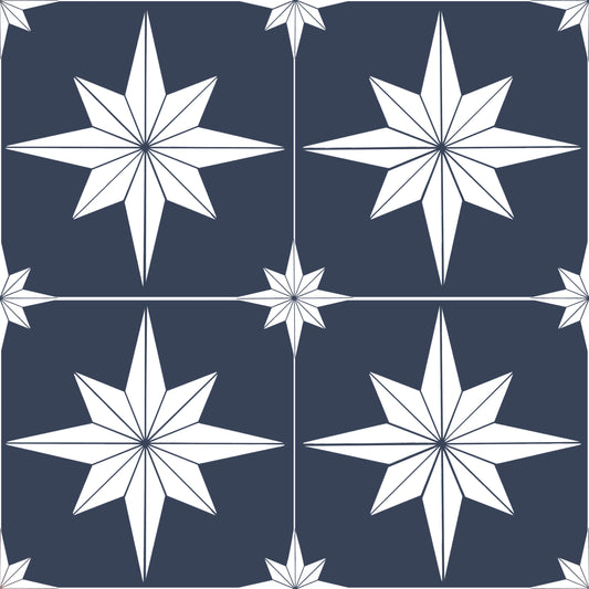 Astral Star Tiles / Colour Background - Window Vinyl