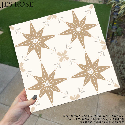 Astral Floral Gold Premium Peel & Stick Tiles
