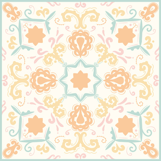 Paisley Pastel Premium Peel & Stick Tiles