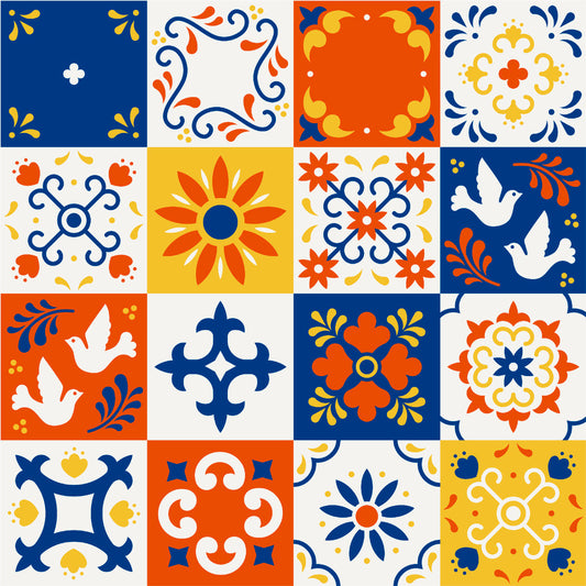 Mexican Tiles - Floor & Wall Vinyl