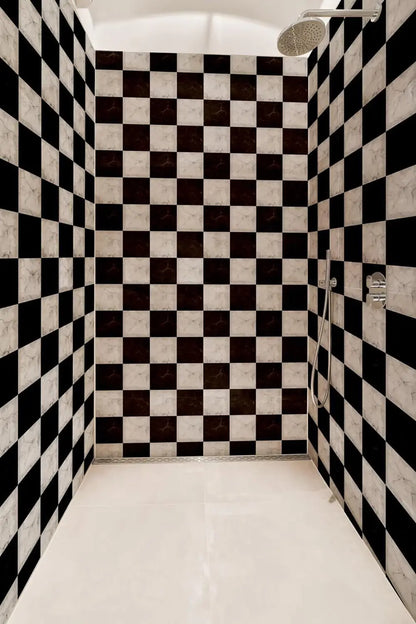 Marble Checked Shower Panel