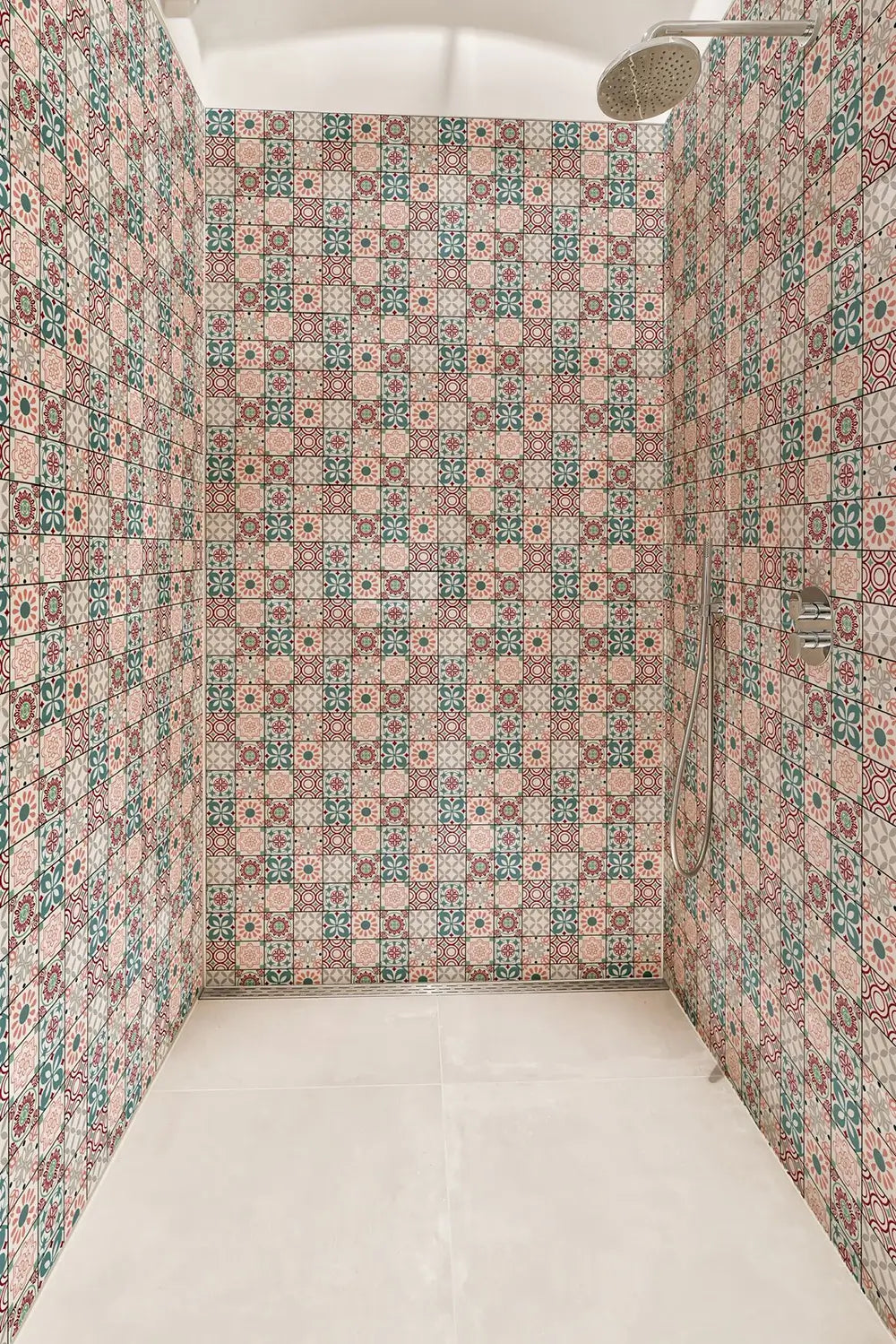 Mosaic Tiles Pastel Shower Panel
