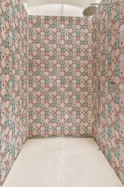 Mosaic Tiles Pastel Shower Panel