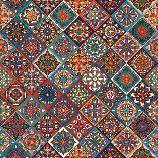 Ornate Floral Tiles - Floor & Wall Vinyl