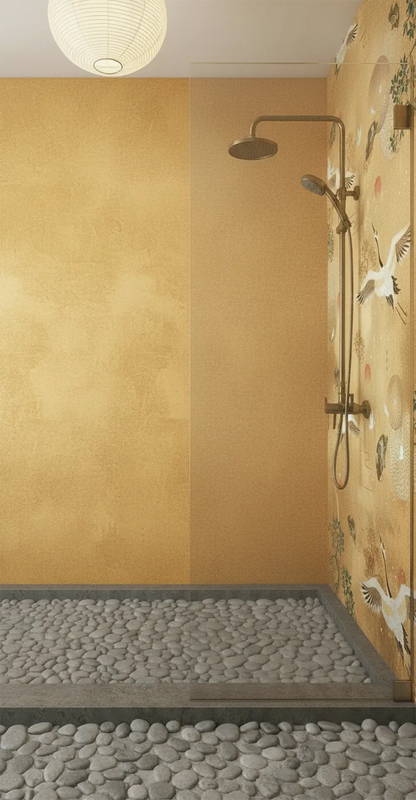 Oriental Cranes Shower Panel