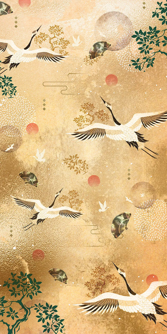 Oriental Cranes Shower Panel