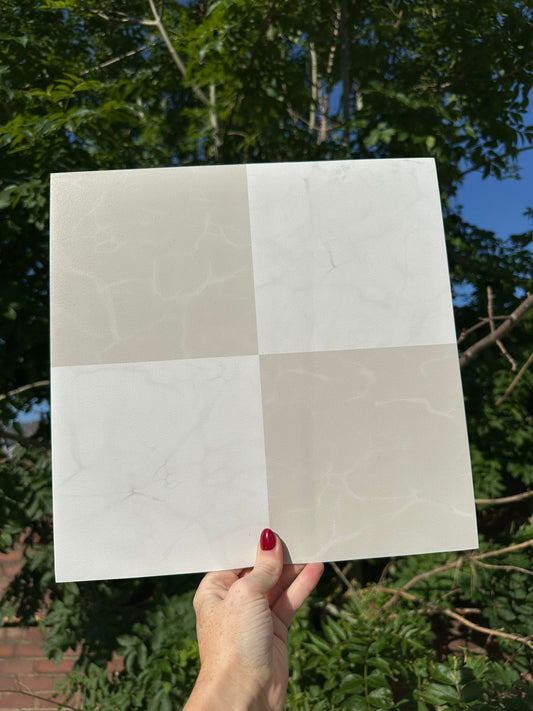 Beige Marble Check