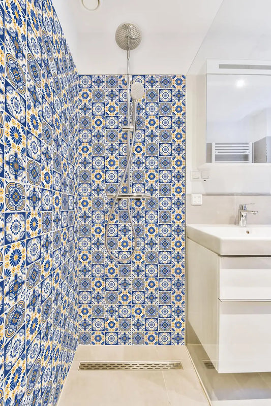Portugese tiles Shower Panel
