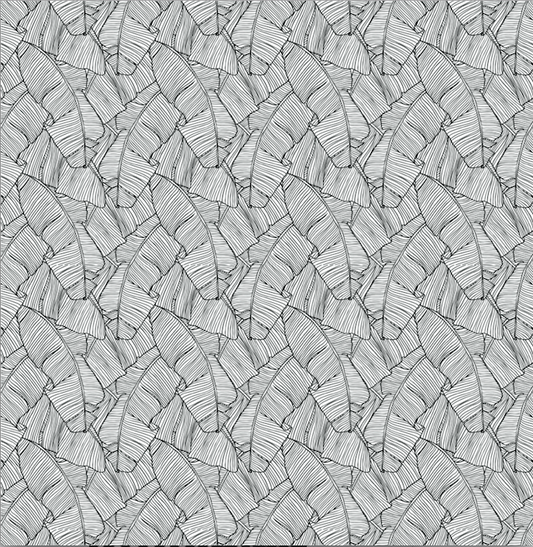 Palm Leaves Black & White - Window Vinyl