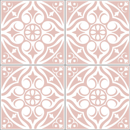 Victorian Tiles Pink Shower Panel
