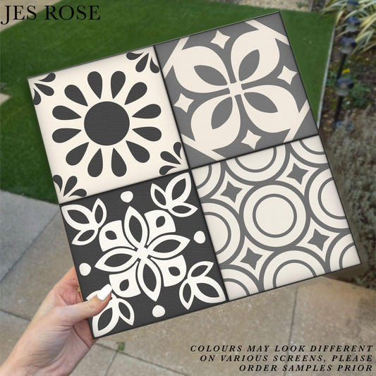 Mixed Moroccan Monochrome Premium Peel & Stick Tiles