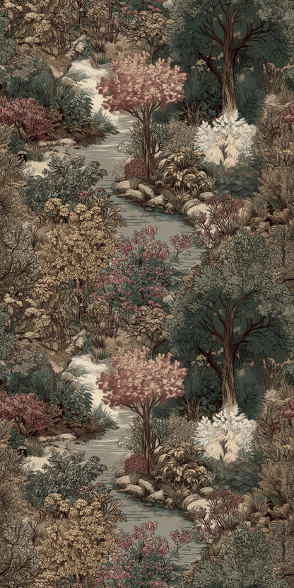 Vintage Forest Shower Panel