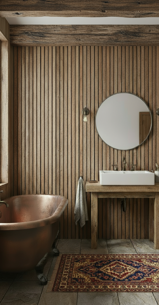 Wood Planks Shower Panel