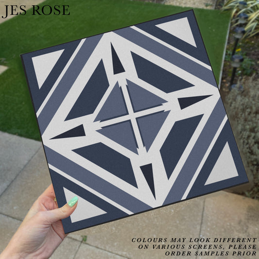 Aztec Navy Premium Peel & Stick Tiles