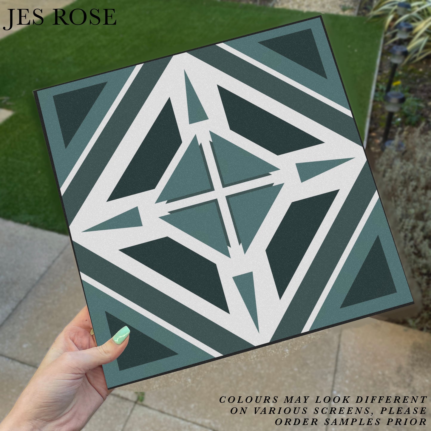 Aztec Teal Premium Peel & Stick Tiles