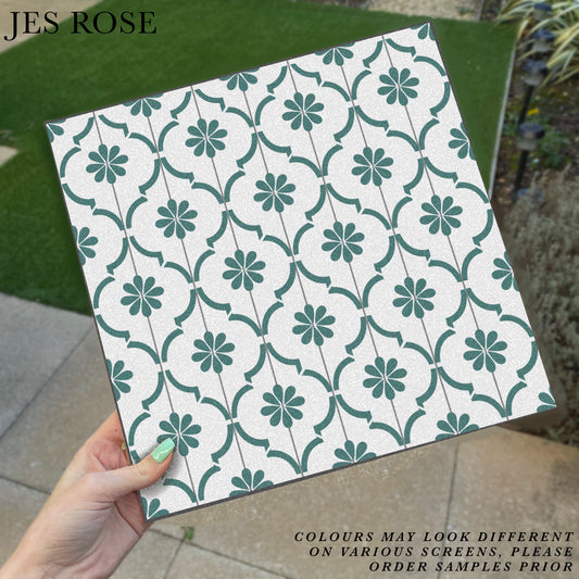 Moroccan Jannah Teal Premium Peel & Stick Tiles