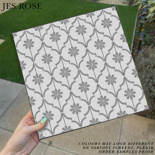 Moroccan Jannah Grey Premium Peel & Stick Tiles