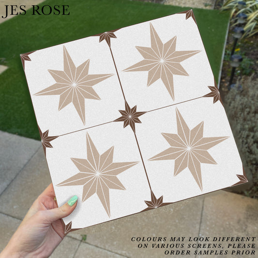 Astral Star Beige (Small) Premium Peel & Stick Tiles