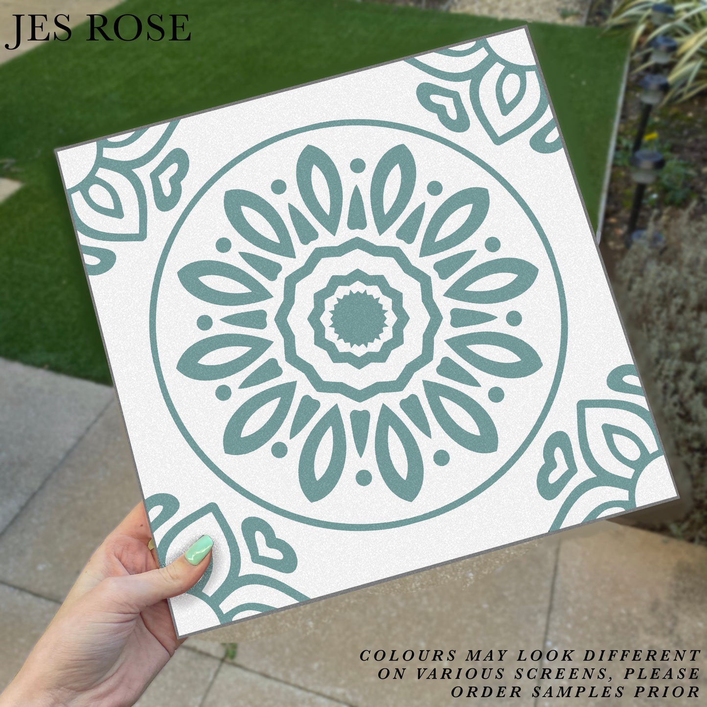 French Teal (Large) Premium Peel & Stick Tiles