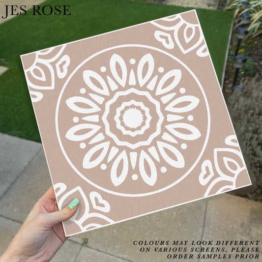 French Beige & White (Large) Premium Peel & Stick Tiles