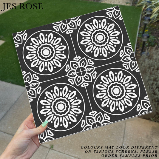 French Black & White (Small) Premium Peel & Stick Tiles