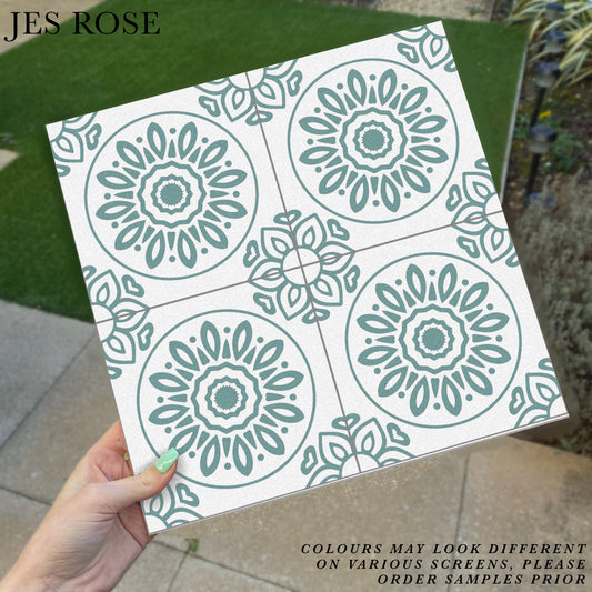 French Teal (Small) Premium Peel & Stick Tiles
