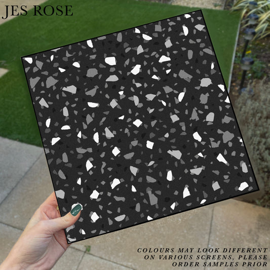 Terrazzo Black Premium Peel & Stick Tiles