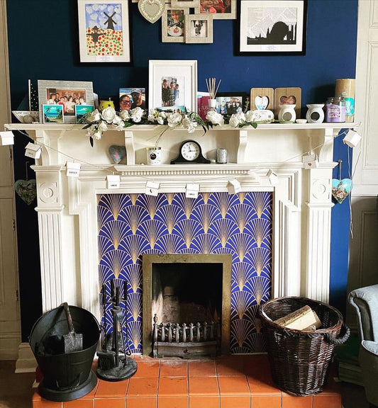 Art Deco Navy & Gold
