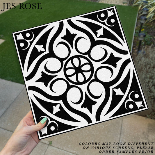 Victorian Black  (Large) Premium Peel & Stick Tiles