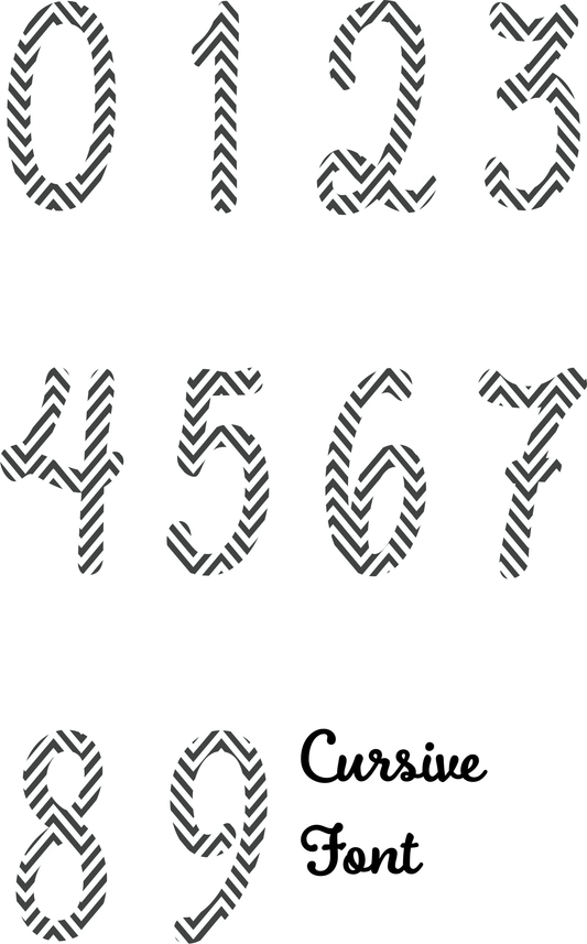 Chevron Classic Number Decal