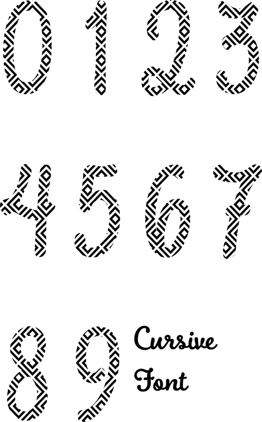 Geometric Squares Number Decal