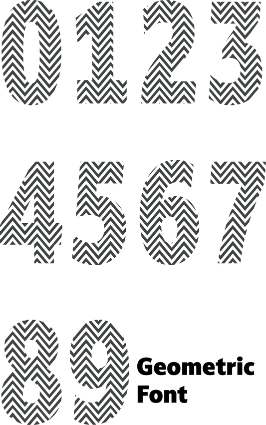 Chevron Classic Number Decal