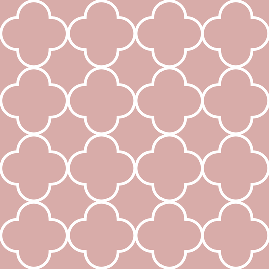 Quatrefoil Pink & White