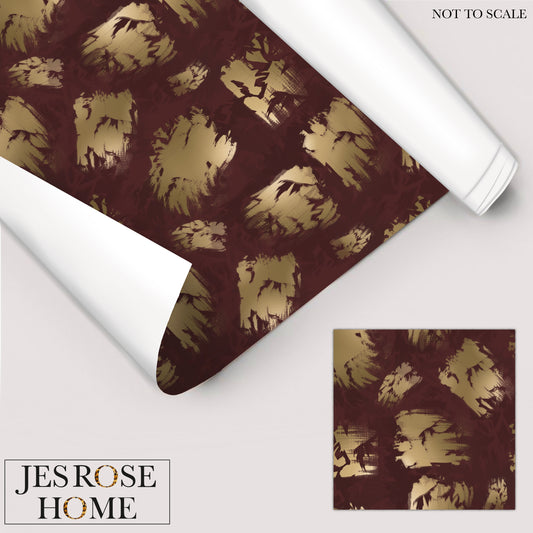 Gold Leaf & Burgundy