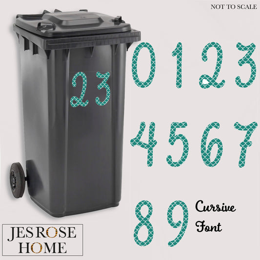 Fish Scale Tiles Green Number Decal