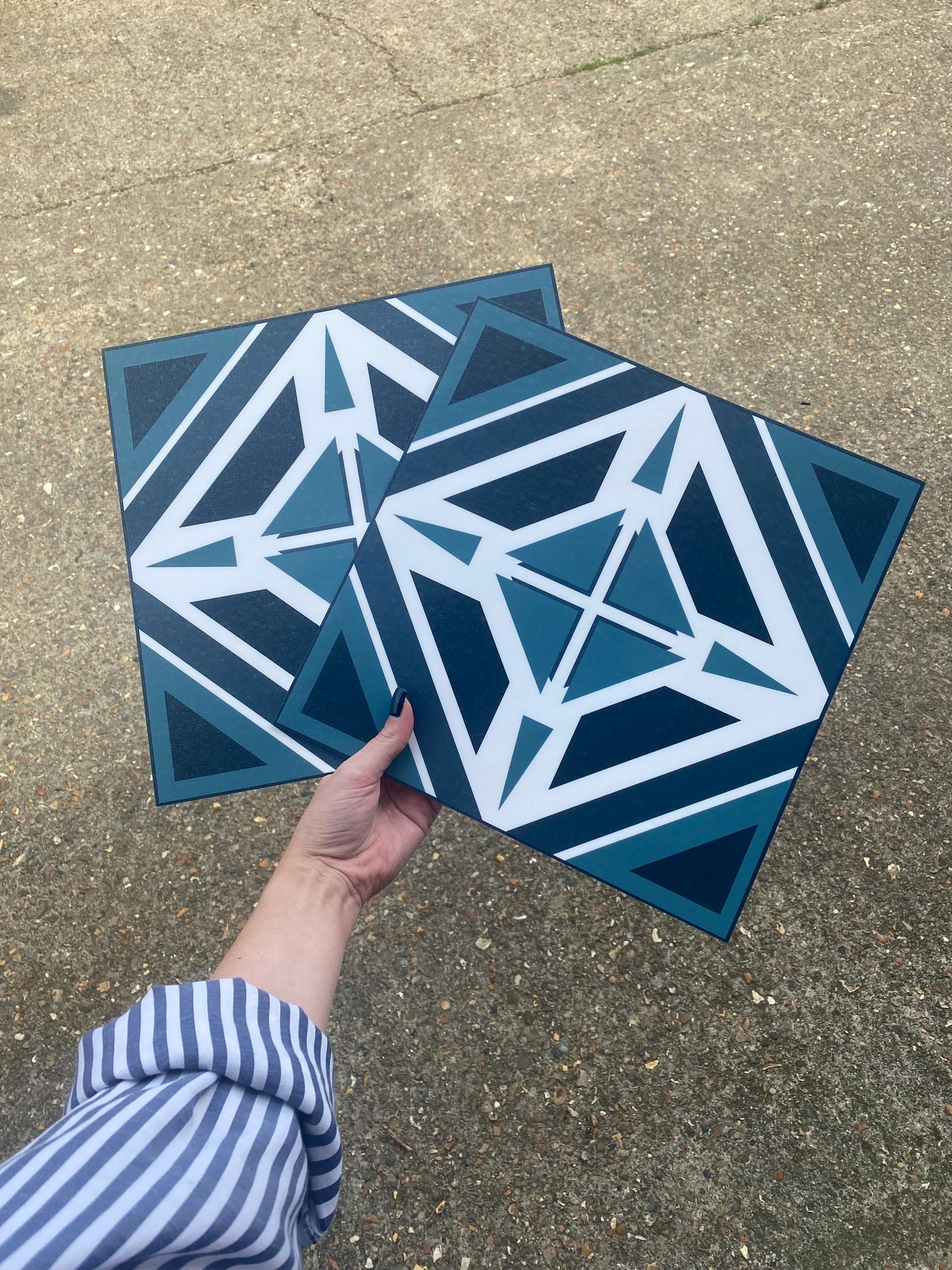 Aztec Teal Premium Peel & Stick Tiles