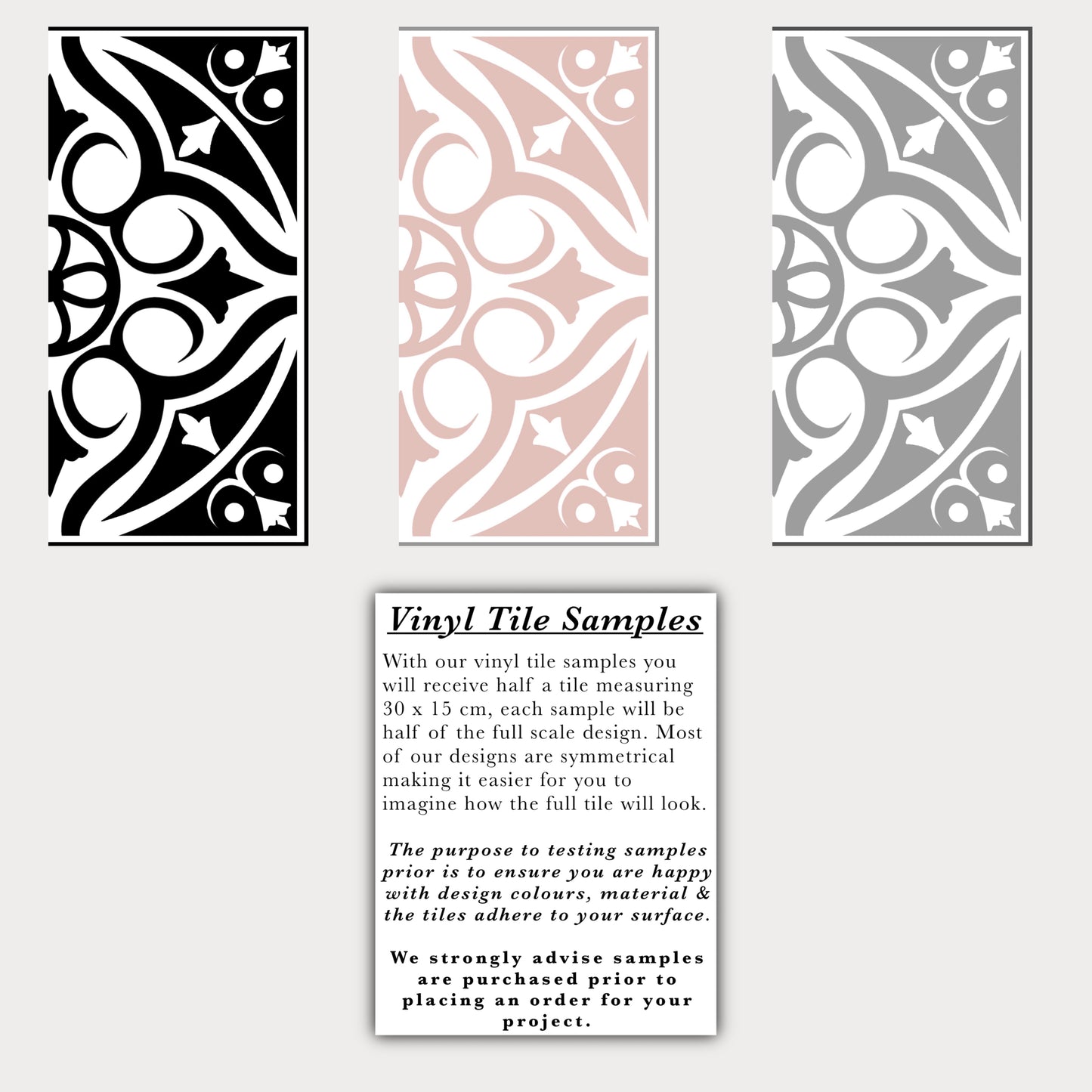 Victorian Black  (Large) Premium Peel & Stick Tiles