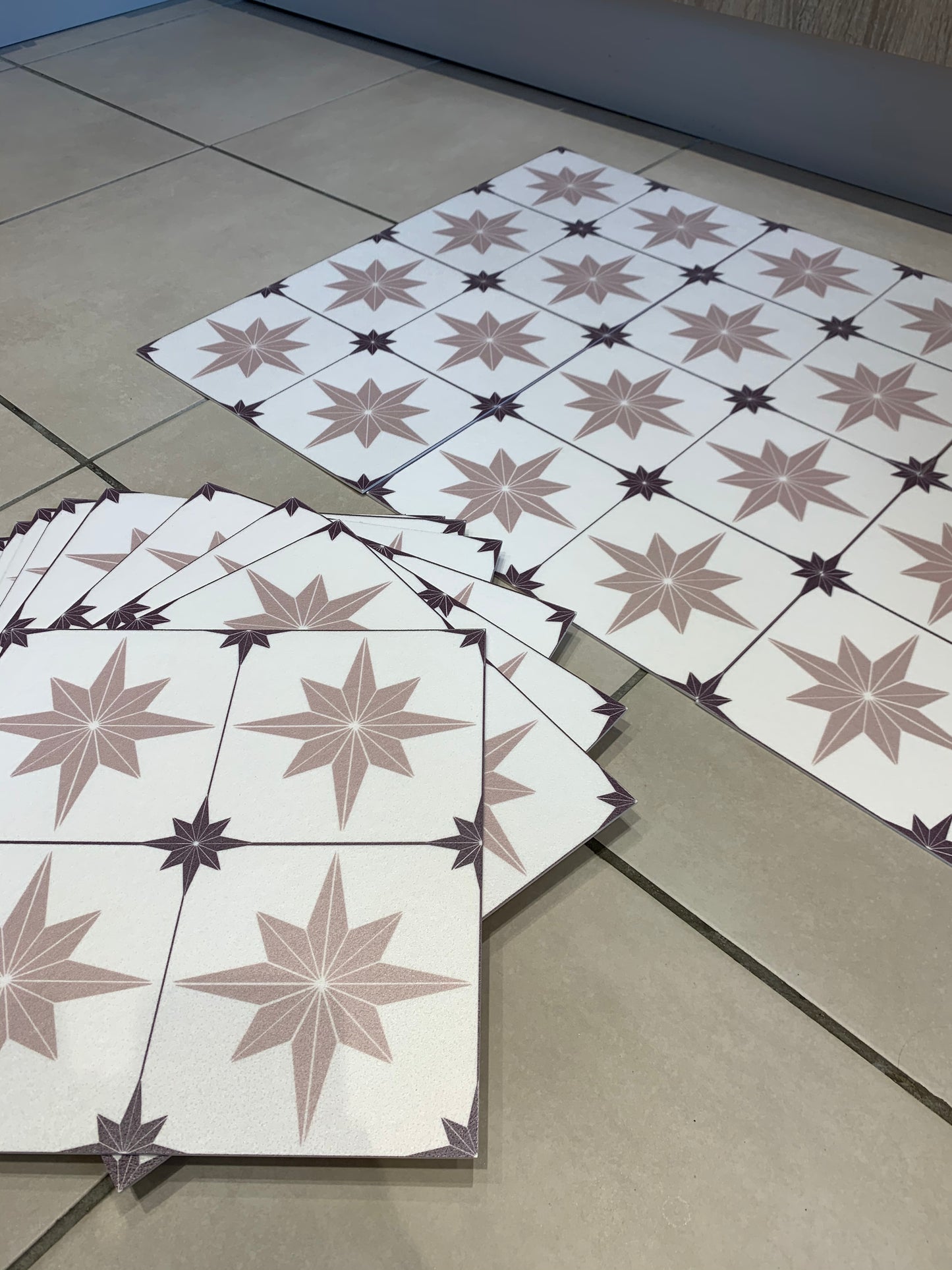 Astral Star Beige (Small) Premium Peel & Stick Tiles