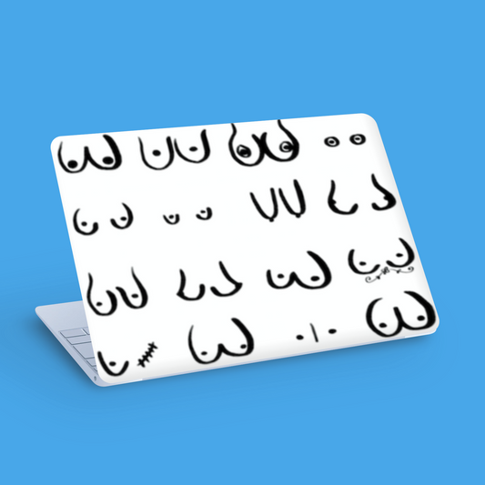 Boobs! (Black & White) Charity Edition Vinyl Laptop/Tablet Skin